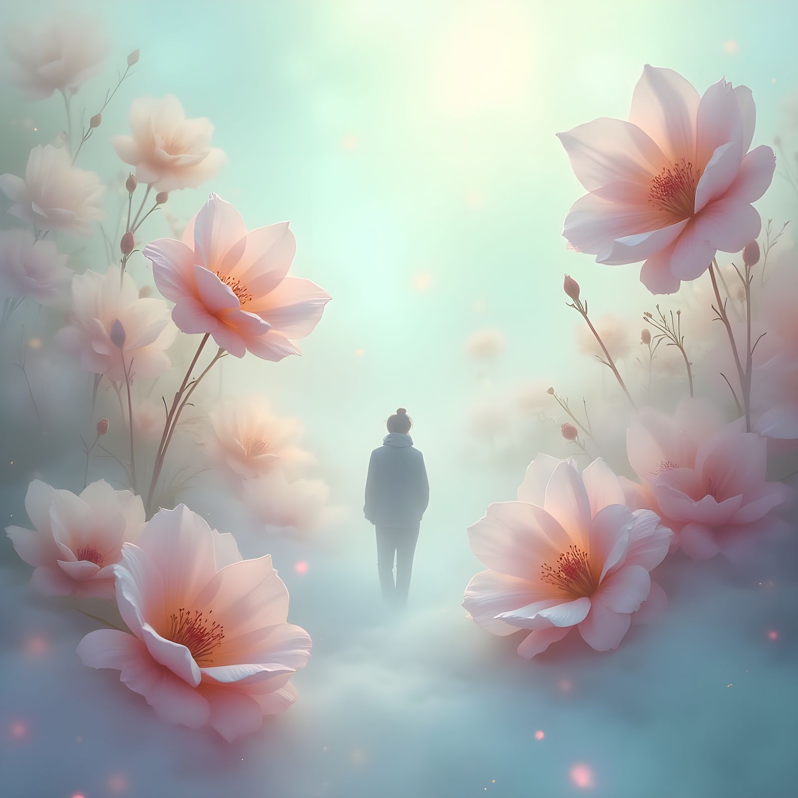 Vapor Art Dreamscape in Pastel Hues