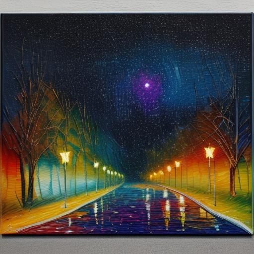 Stars Shining Brightly: An Impasto Expressionist Painting