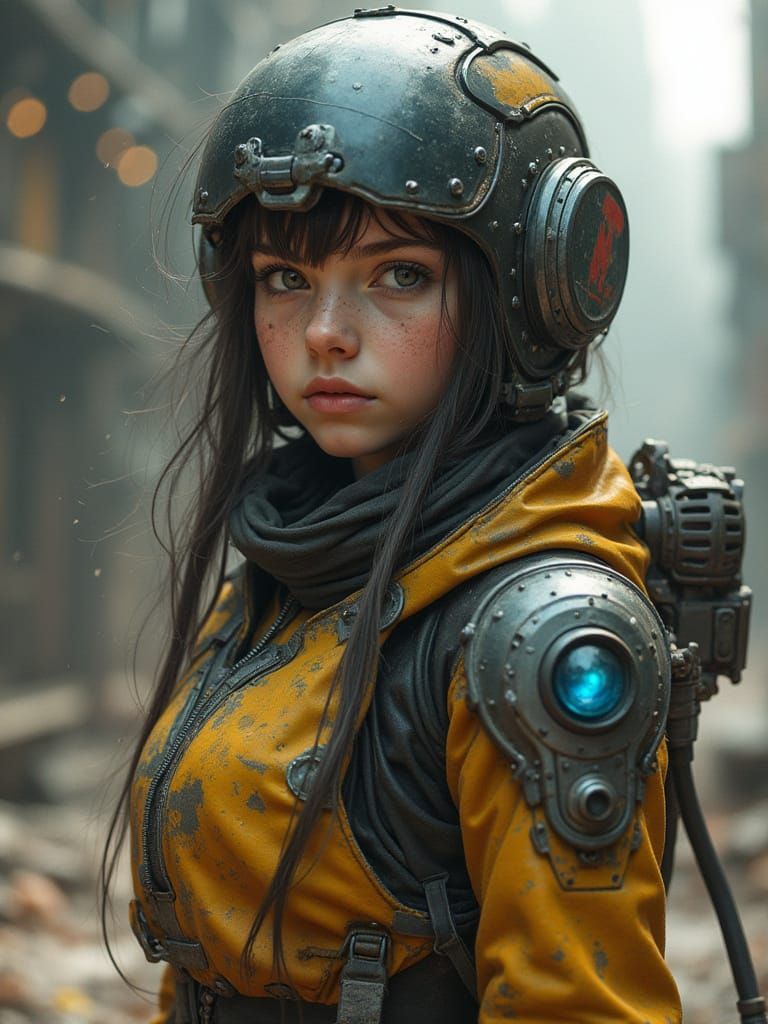 Atompunk Teenage Scavenger in Armor