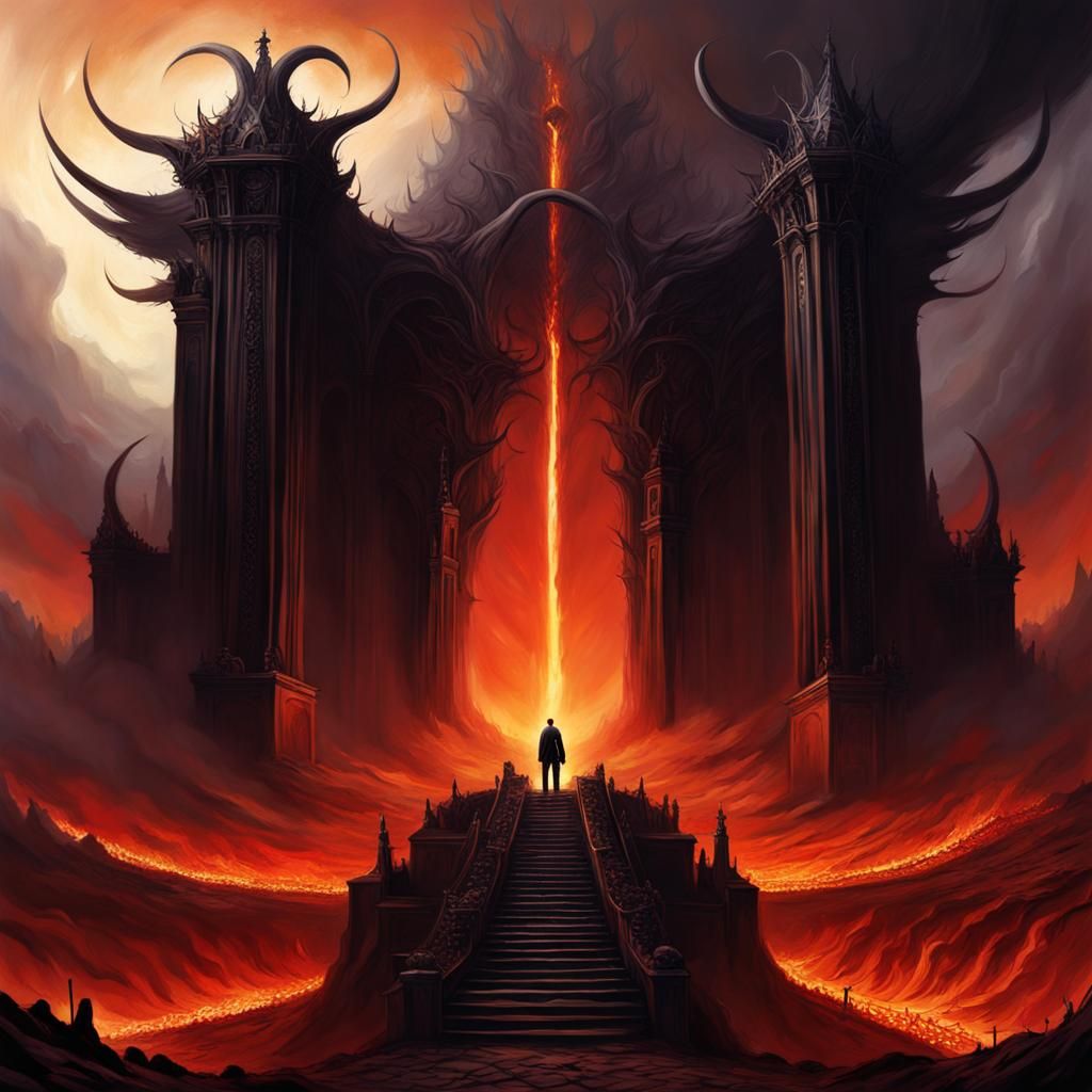 Gates of Hell: Desolate Wasteland Action Painting