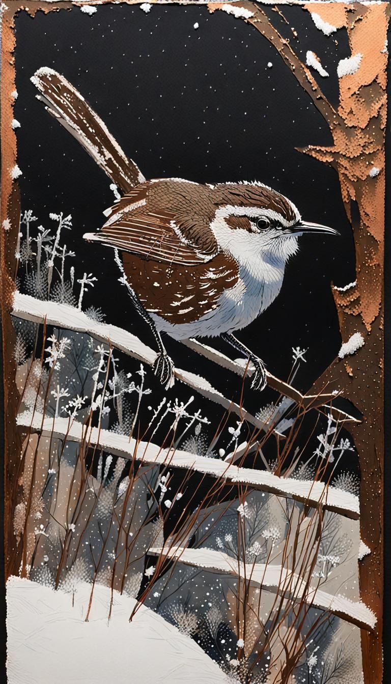 Wren after a snow