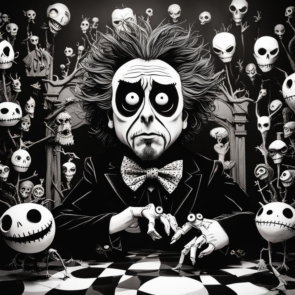 Tim Burton Inspired AI Art