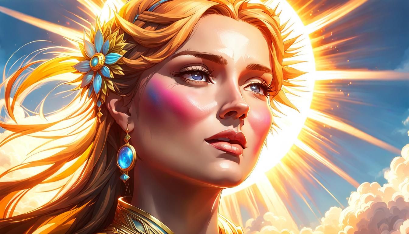 Divine Portrait in Bright Sunshine with Soft Focus