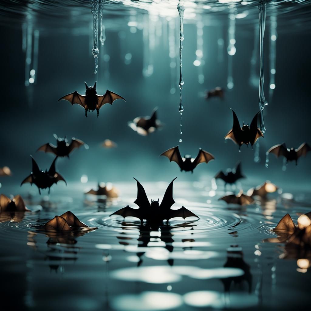 Delicate Water Bat in Surreal Macro Photography