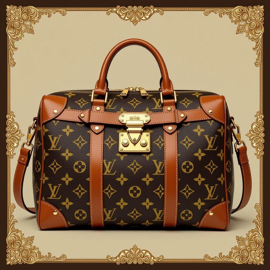 Louis Vuitton Monogram with Gold Accents, Vintage Style