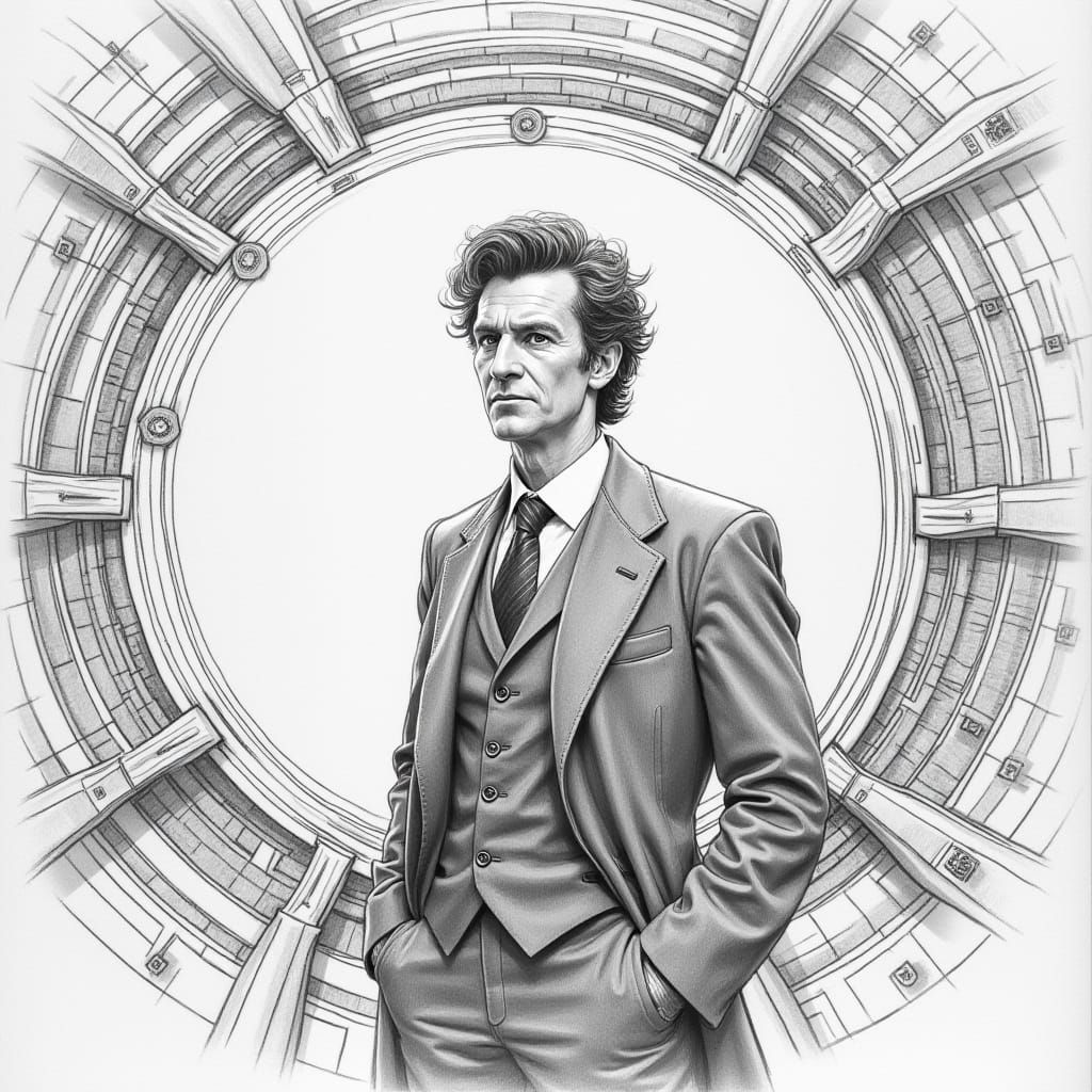Peter Capaldi as the 12th Doctor: Pencil Sketch