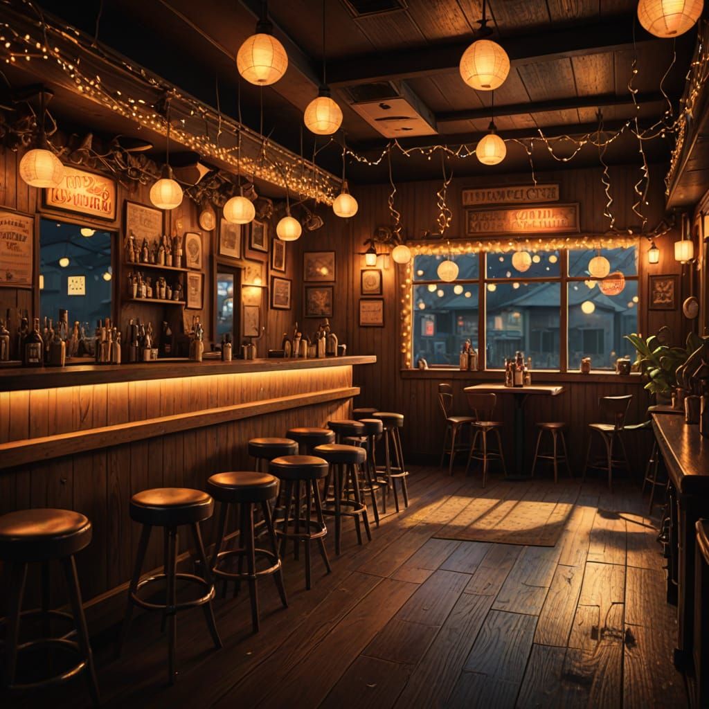 Fantasy 50s Fairy Dive Bar in Digital Art