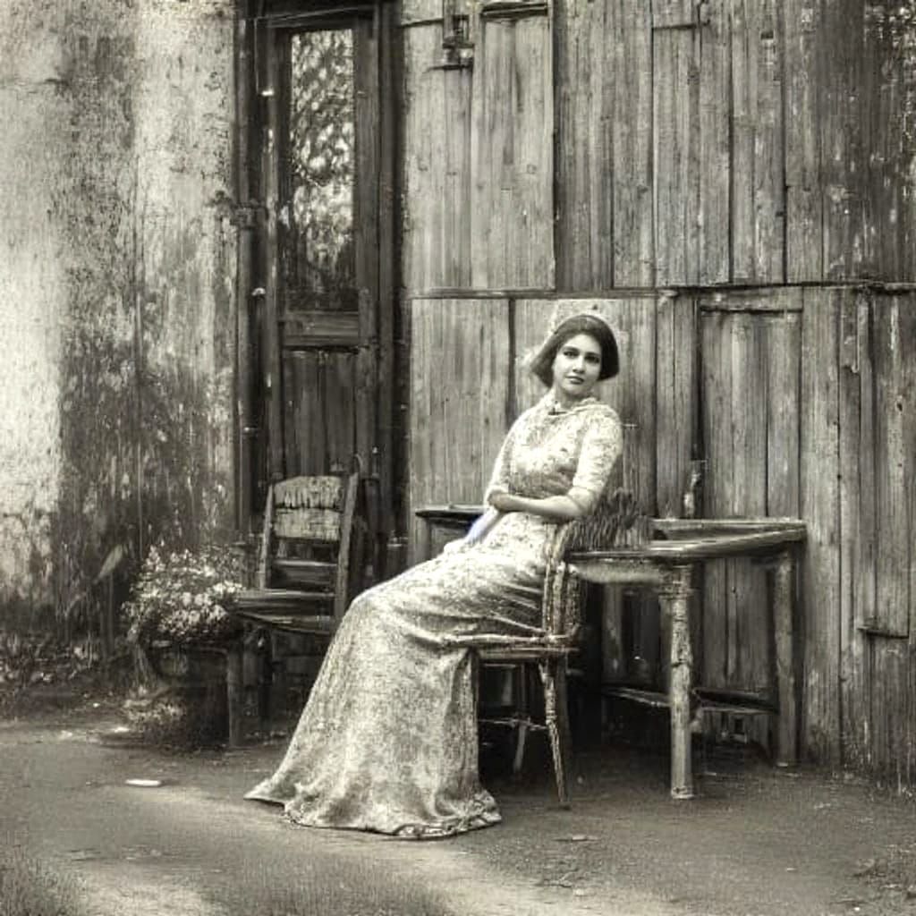 Elegant Woman in Shadows: Vintage Film Aesthetic