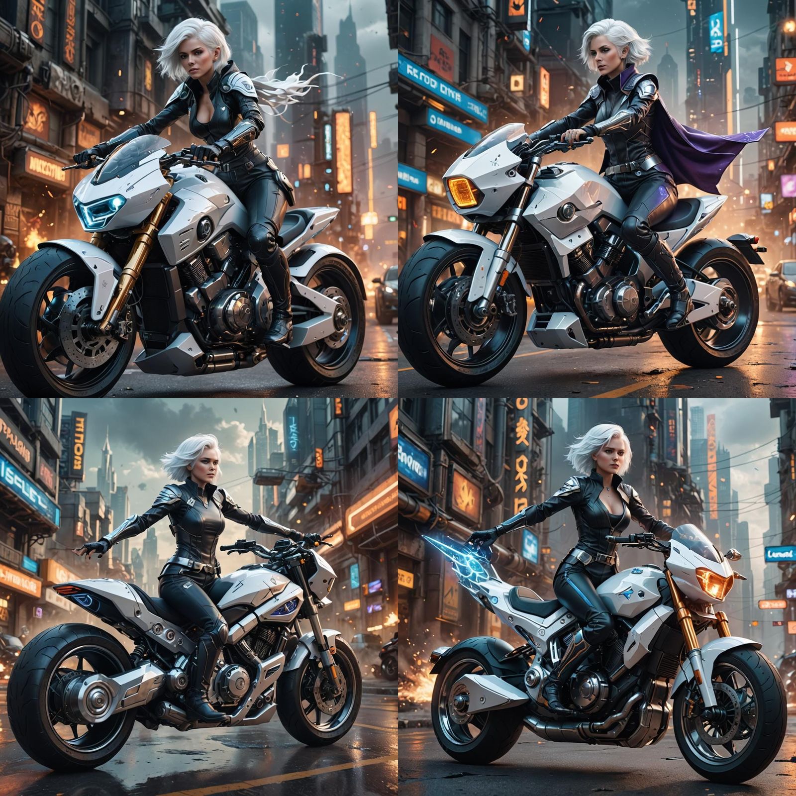 Futuristic Wizard Biker in Fantasy Concept Art