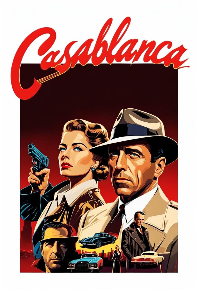 Casablanca in Cyberpunk Noir Style
