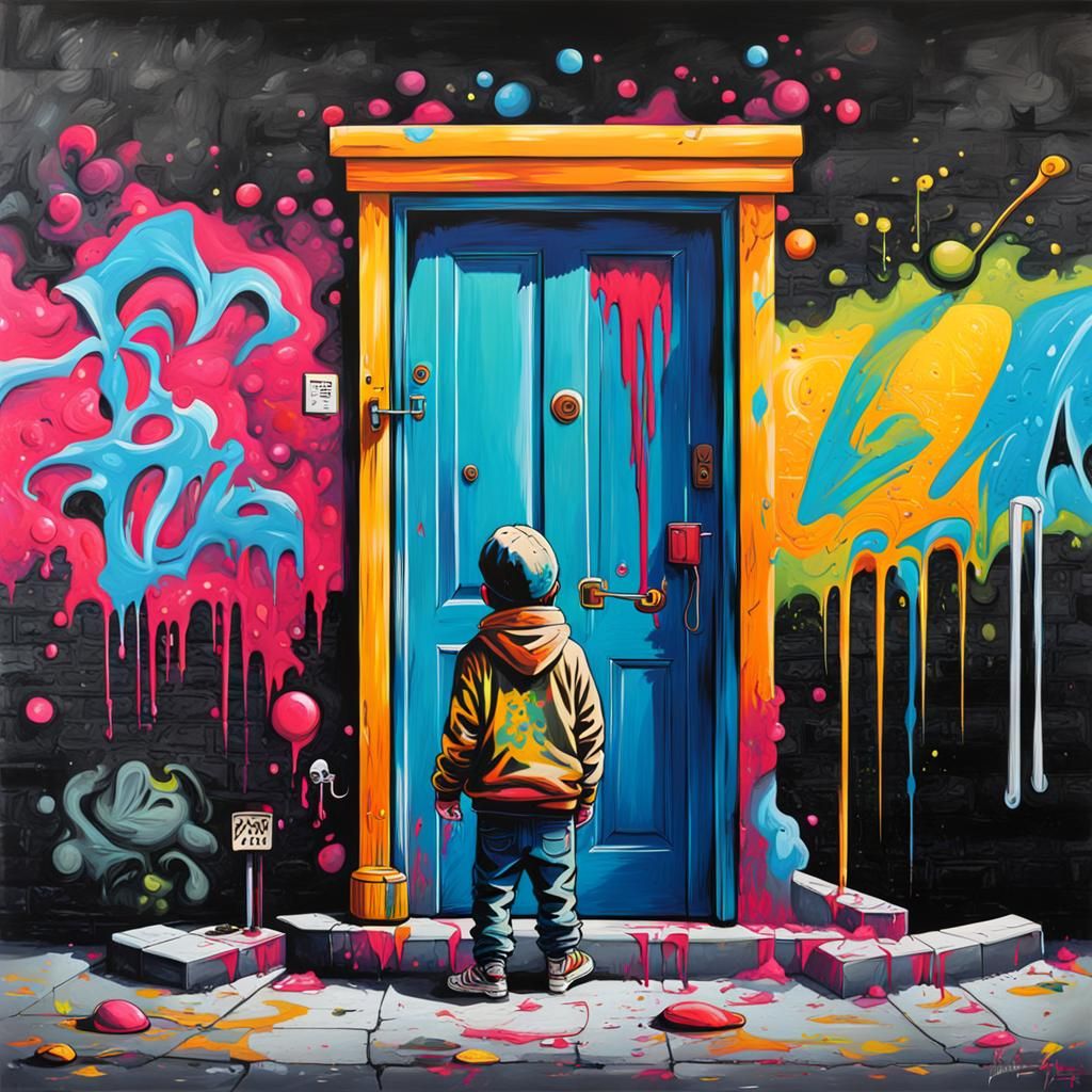 Home Alone Graffiti Street Art in Splash Style