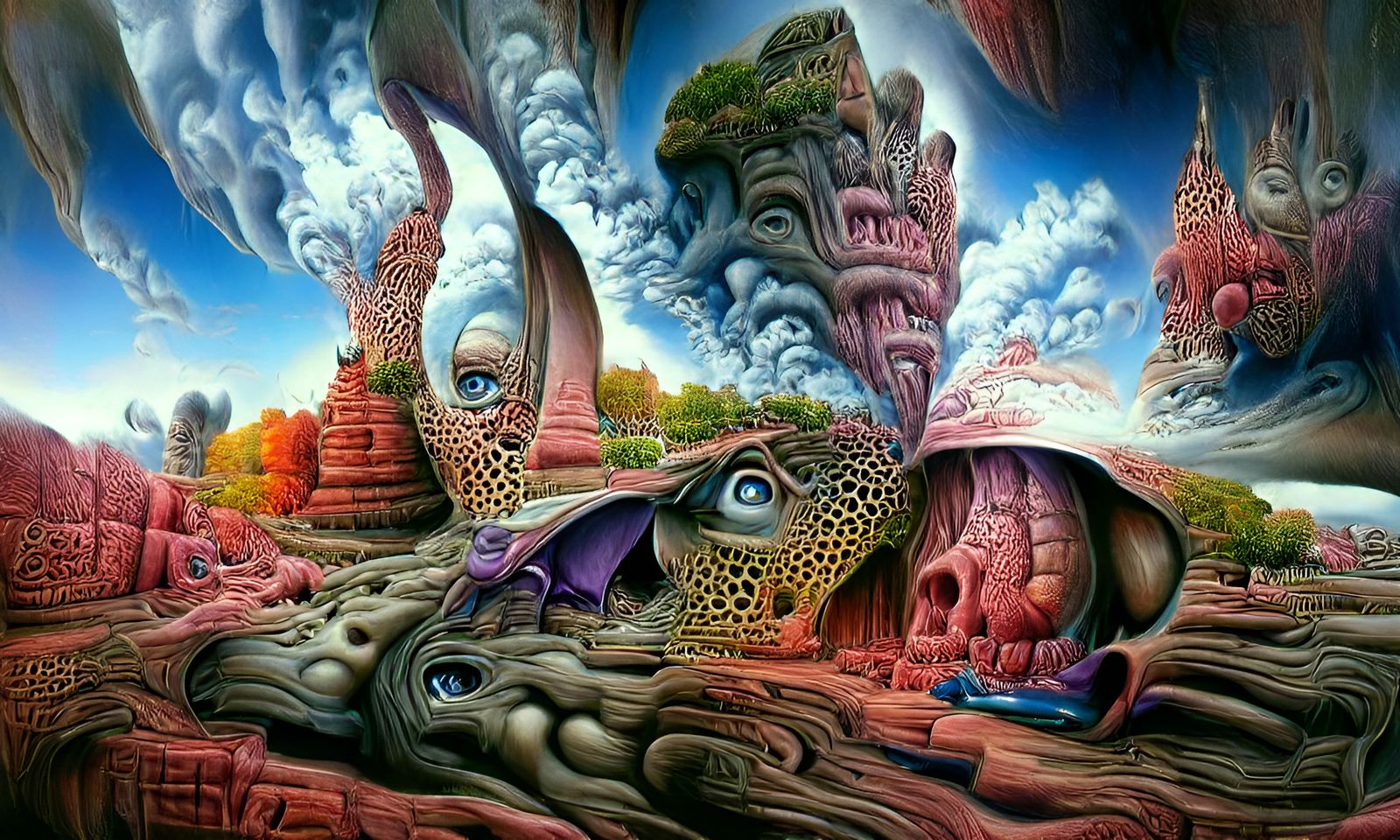 Psychovolcanic Activity in Neosurrealist Biopunk Style