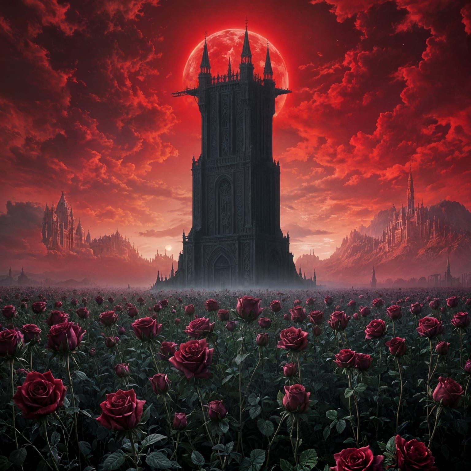 Dark Tower in a Cosmic Field of Roses