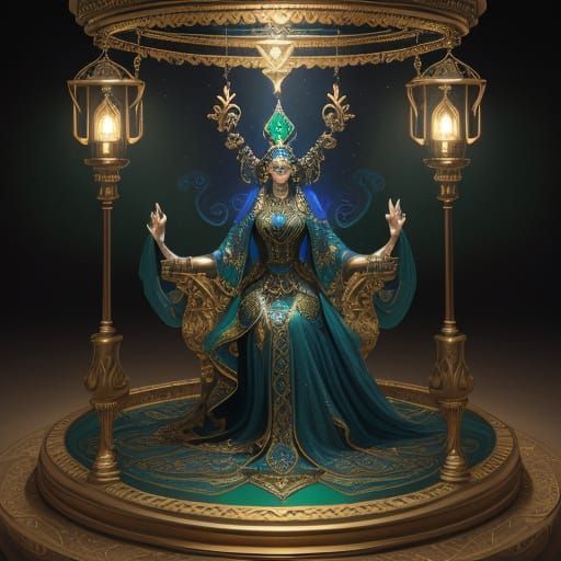 Luxurious Fantasy Jewelry in a Mystical Chamber