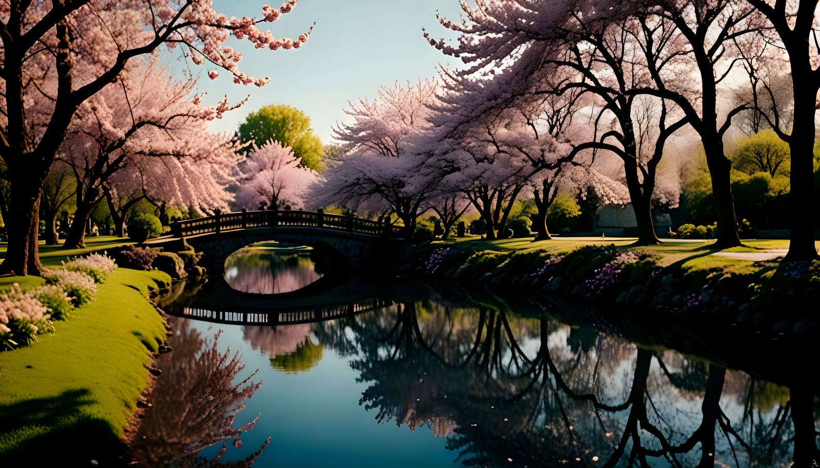 Cinematic Cherry Blossom Oasis