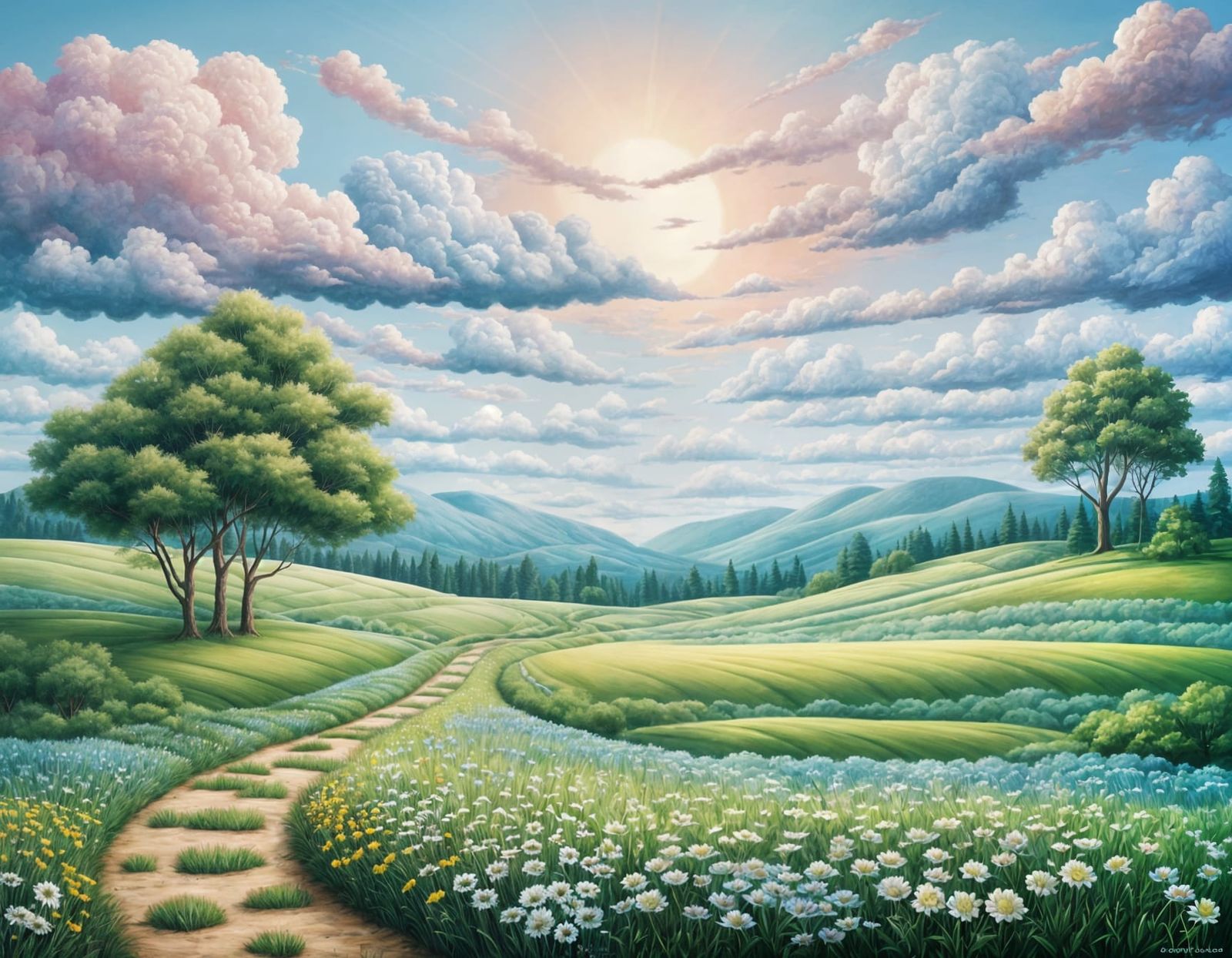 Gingham Dreamscape Unfolds
