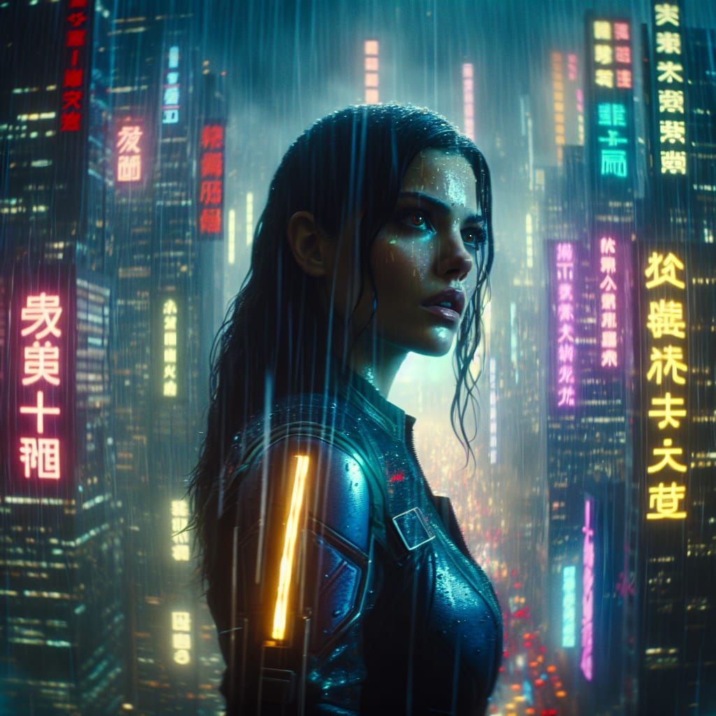 Cyberpunk Cityscape in Turmoil