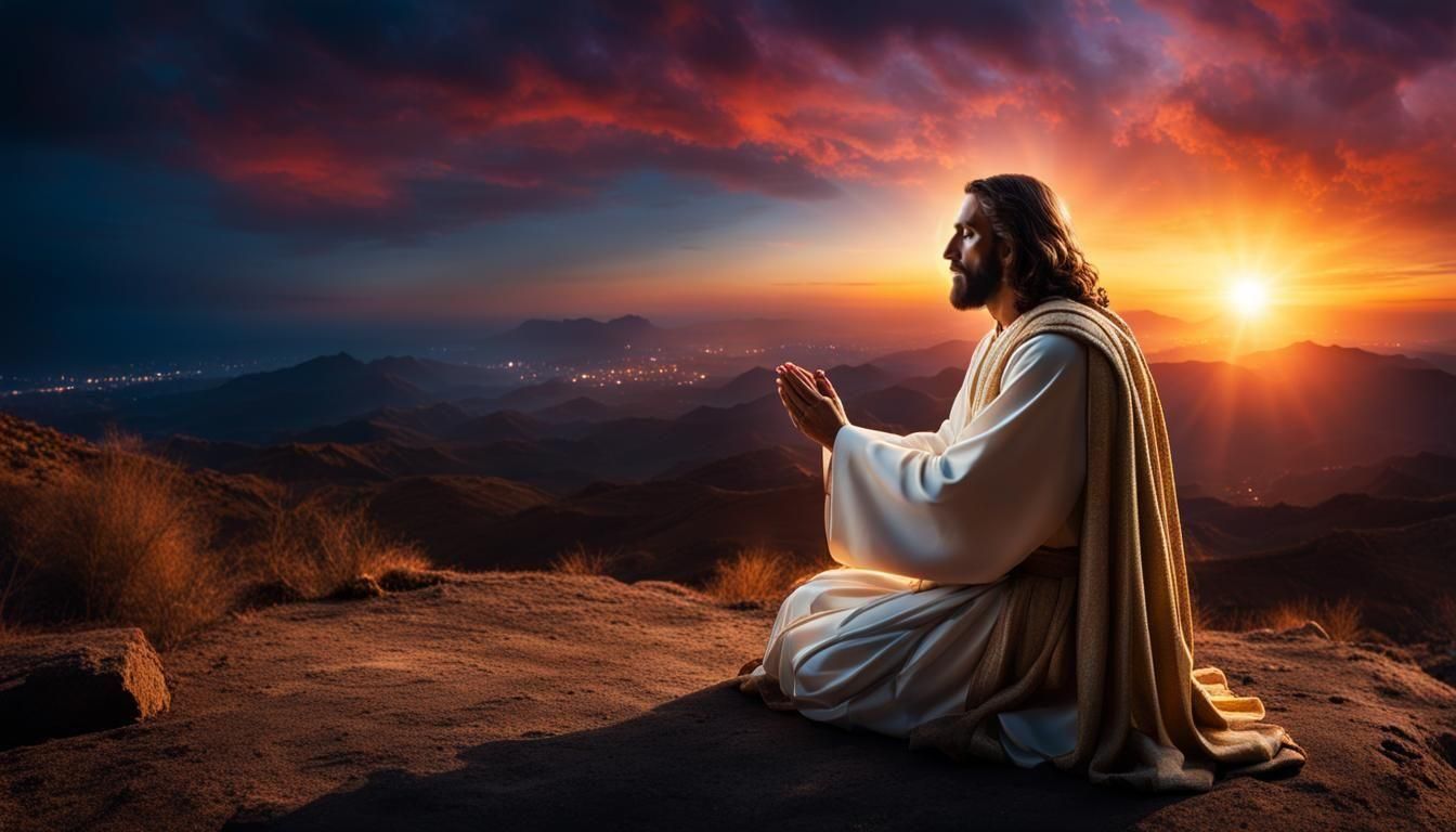 Jesus Praying: Realistic High Priest in Cosmic Light