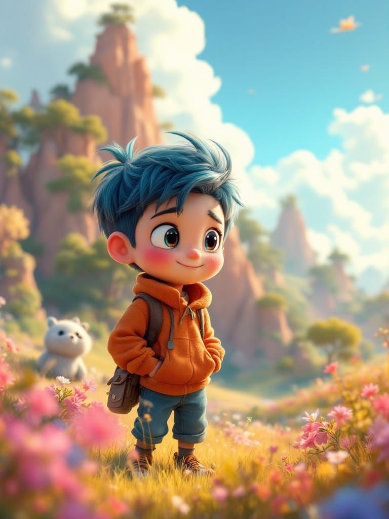 Youthful Squiff in Ghibli-Inspired Anime Key Visual