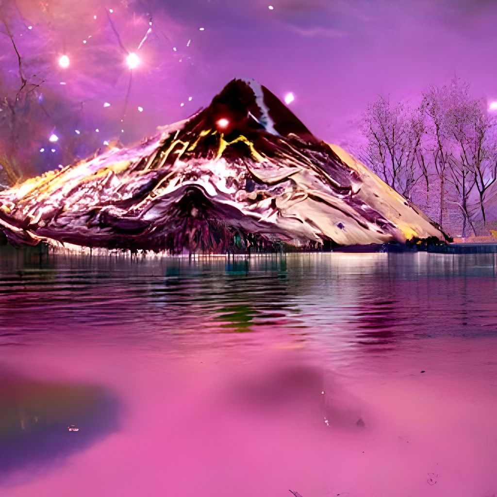 Cosmic Mountain Reflected in Lake