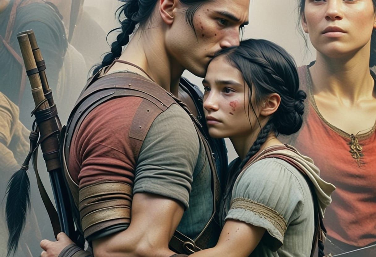 Centauro's Triumphant Throw in Vibrant Impressionist Style