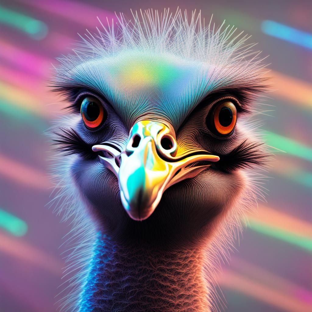 Rainbow ostrich