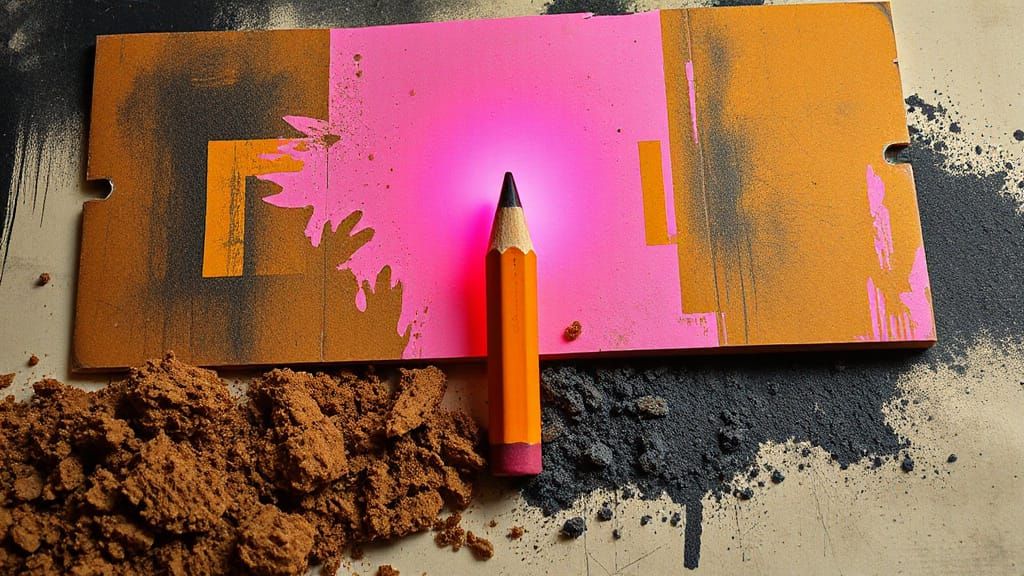 Pencil Life Cycle Metamorphosis in Pop Art Style