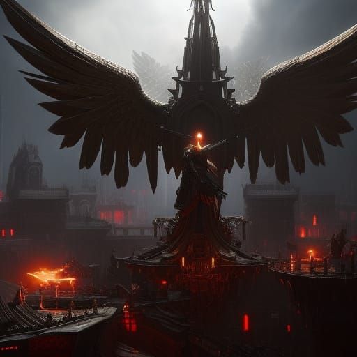 Angel of Death in Dark Fantasy Style