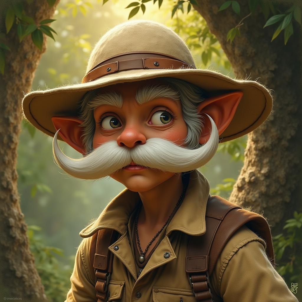 Halfling Adventurer Portrait in High Fantasy Style