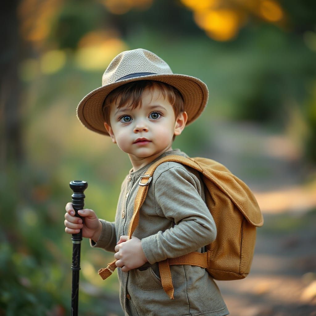 Adventurous Saint Bernard Puppy Exploring the World