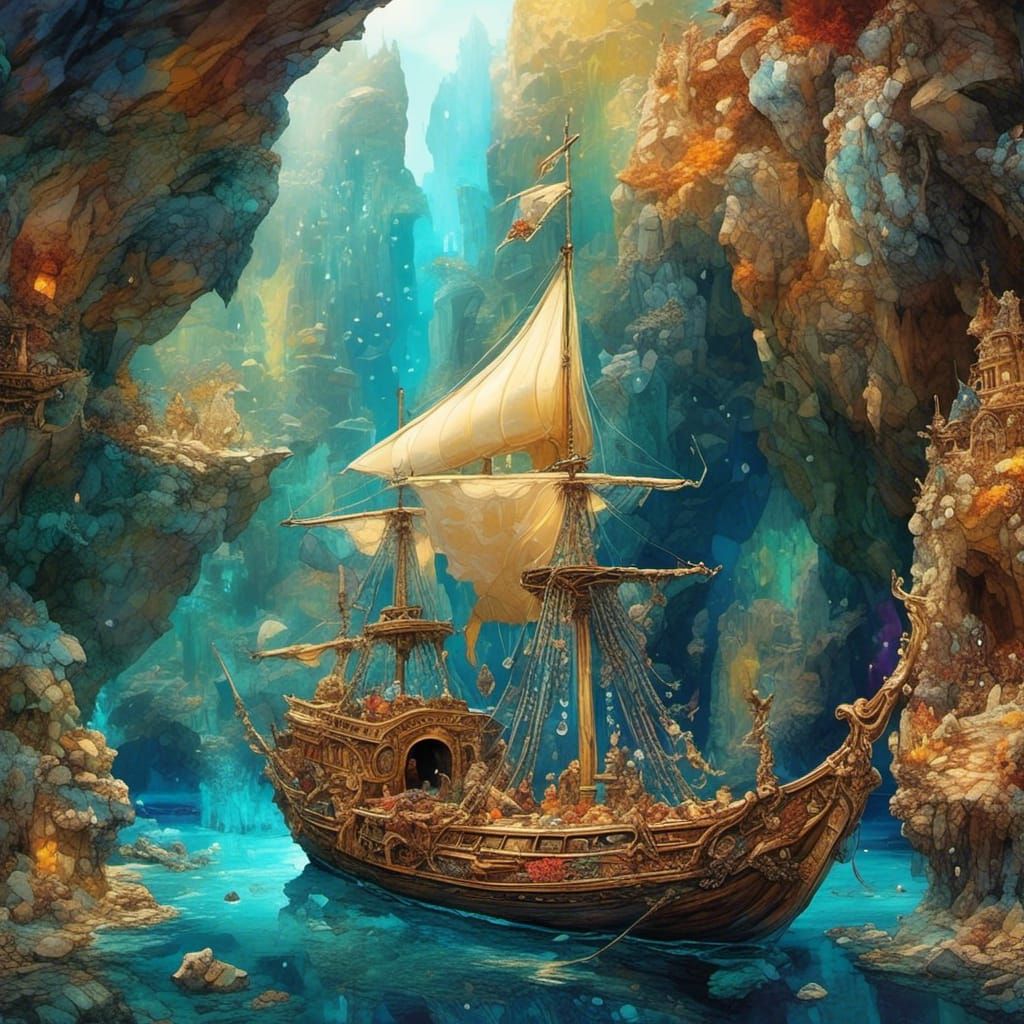 Sailing Inside the Caves