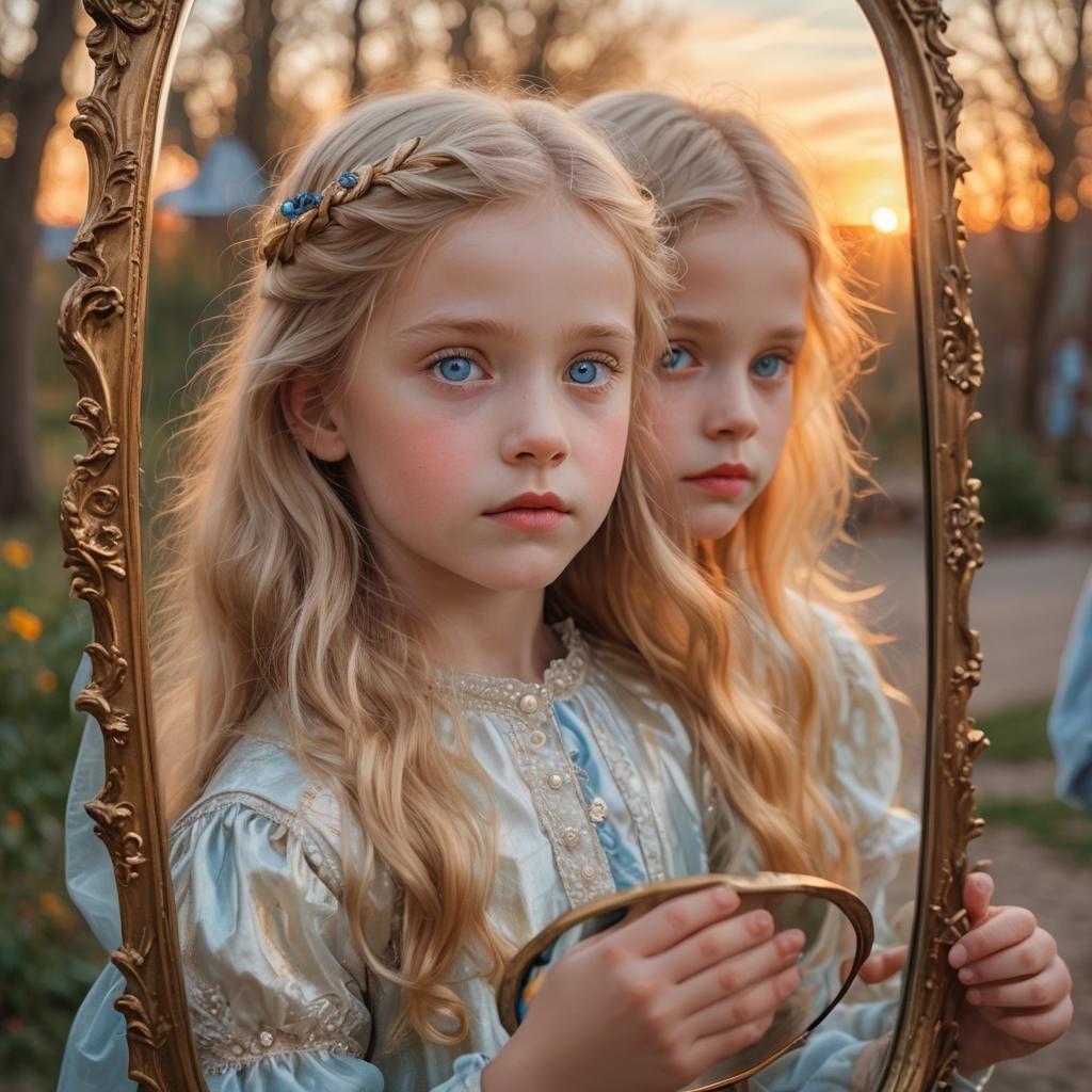 Dreamy Impressionistic Portrait Reflects Romantic Sunset