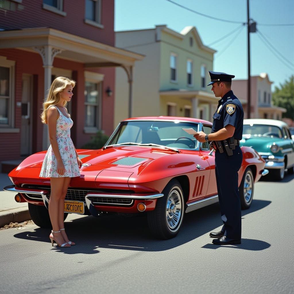1960s Corvette Fender Bender & Police Citation