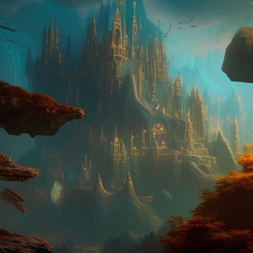 Fantastical Castle Concept Art in Deep Color