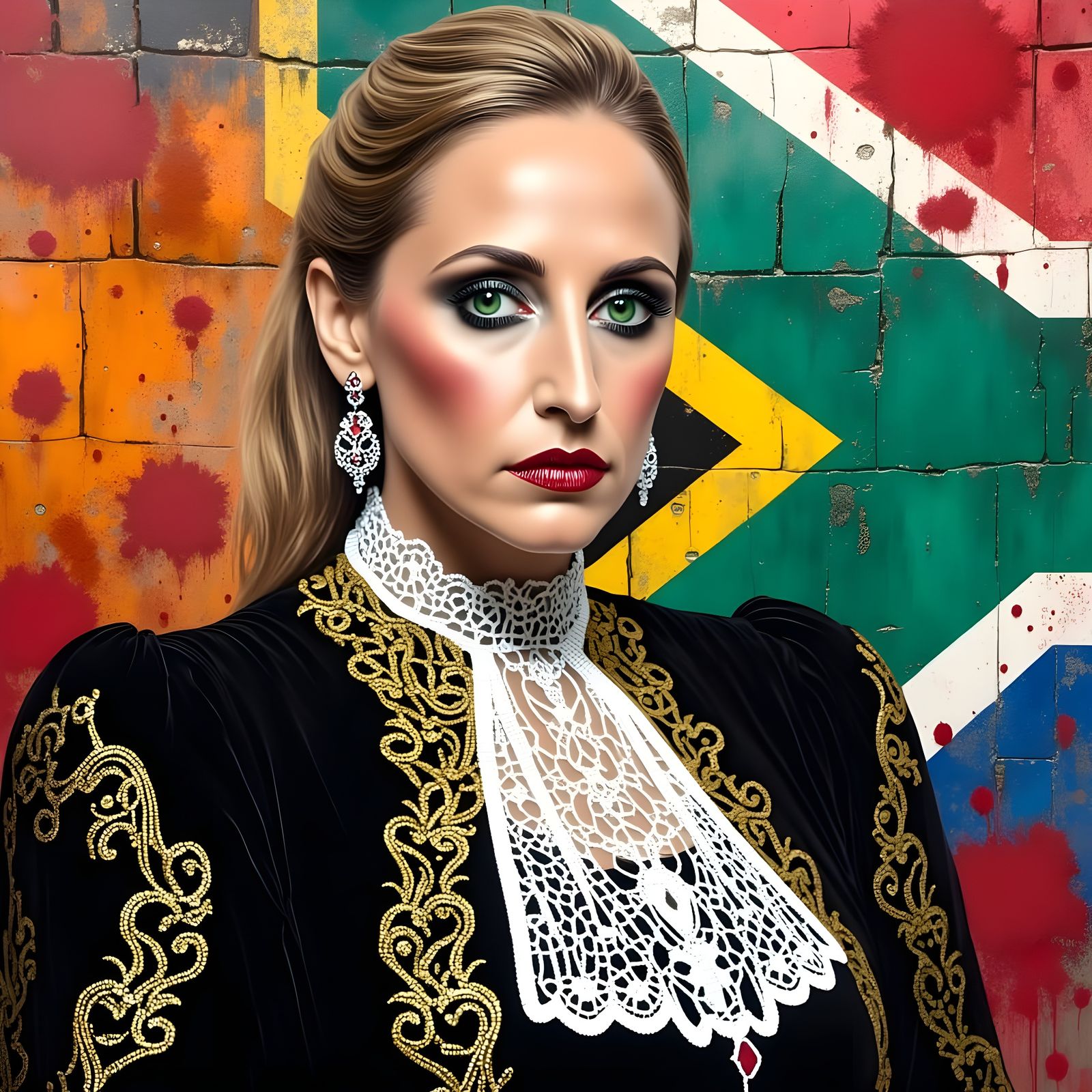 South African Lawyer in Elegant Watercolour Portrait