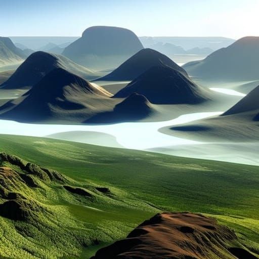 Photorealistic Alien Landscape in Terragen Style