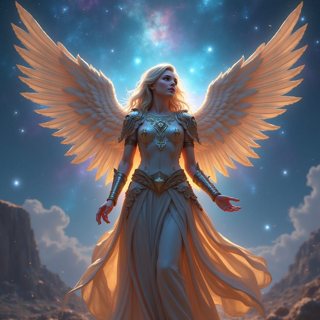 Majestic Jedi Angel in Ethereal Realm