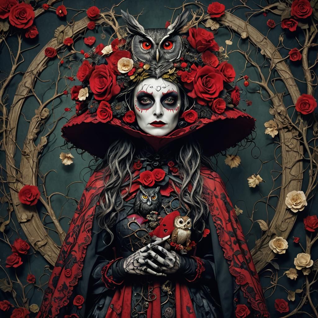 Night Owl Witch in Burton-Inspired Macabre Fashion