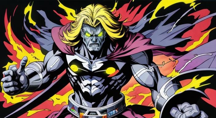 Frightened and Furious Character in Cel-Shaded Manga Art