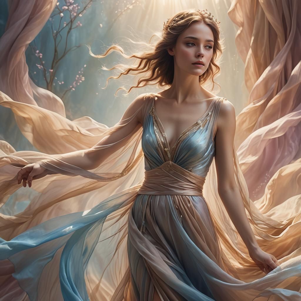 Ethereal Goddess Portrait in Fantasy Concept Art