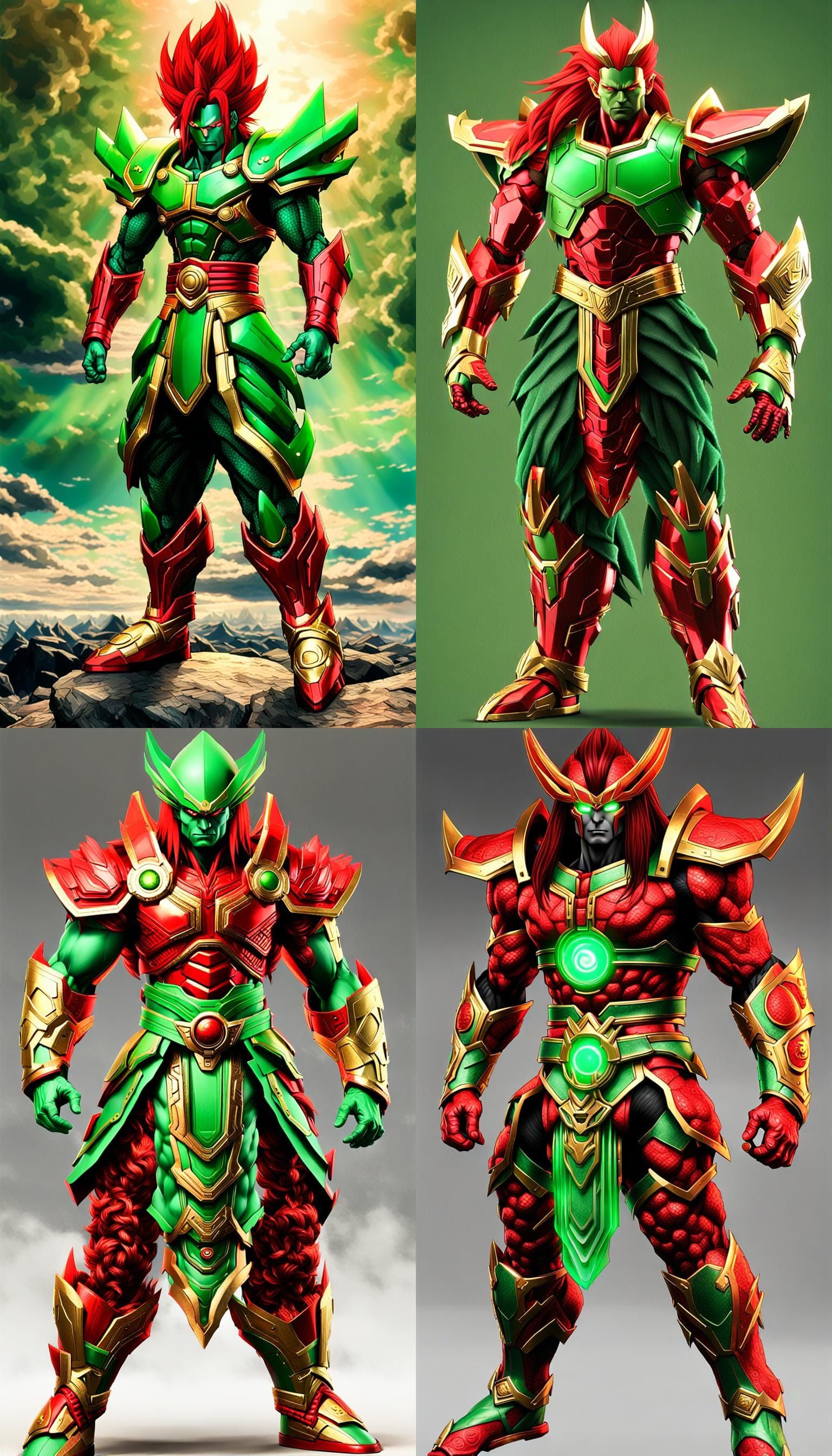 Saiyan Humanoid in Lava Armor: Realistic Digital Photo