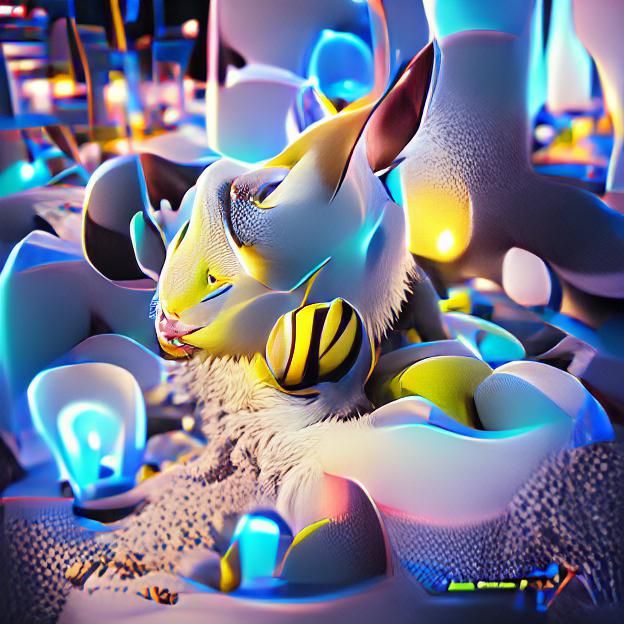 Glowing Surreal Creature in 8K Resolution