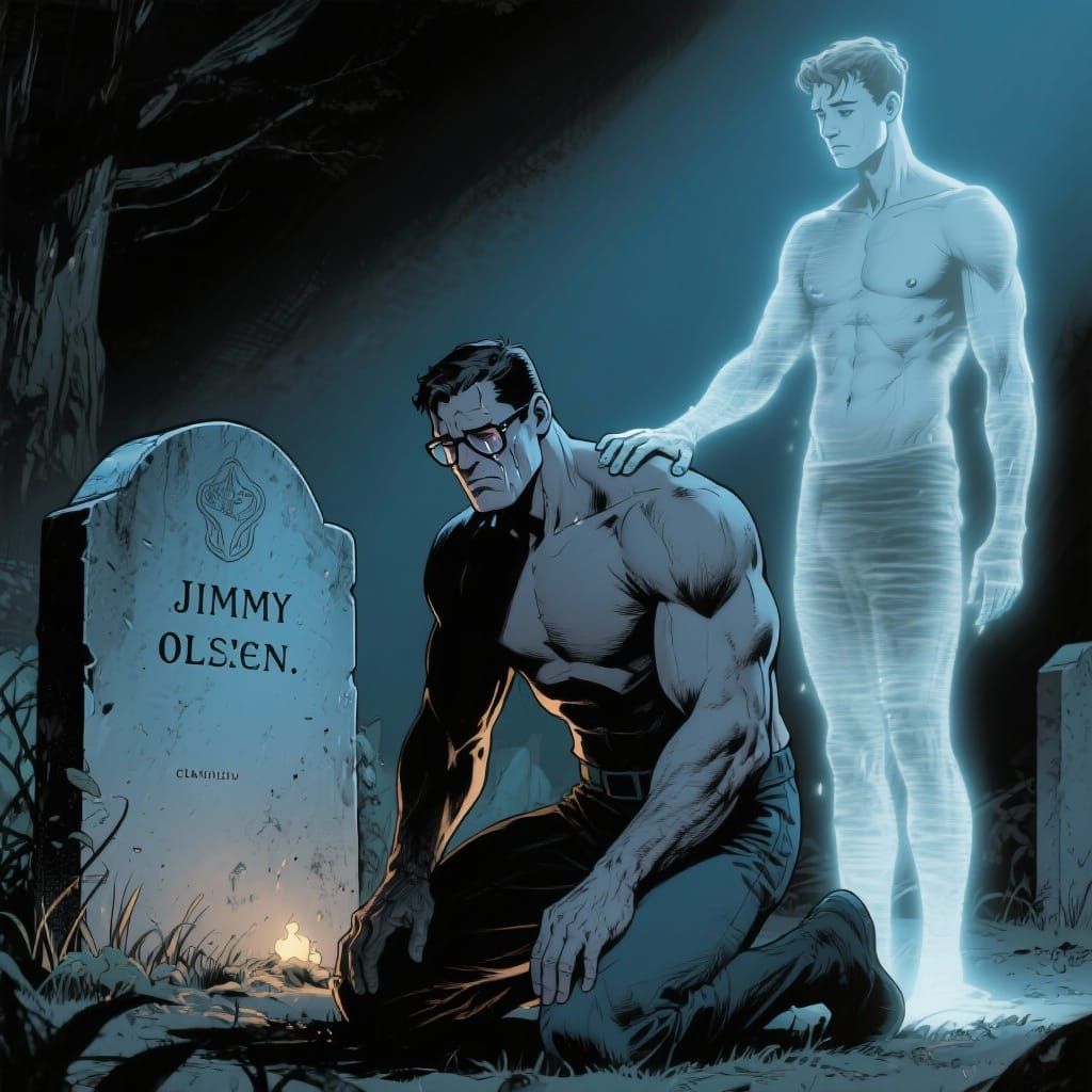Clark Kent Mourns Jimmy Olsen in Cinematic Style