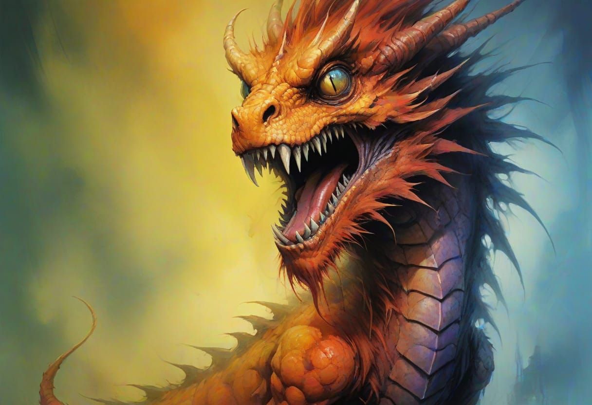 Hairy Insect Dragon in Gammell Style