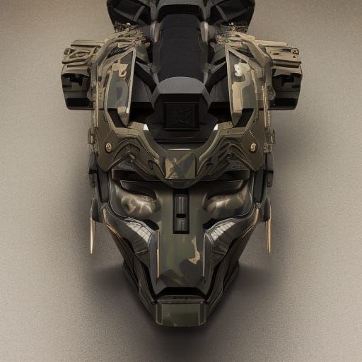 Menacing Alien Cyborg Soldier in Active Camo