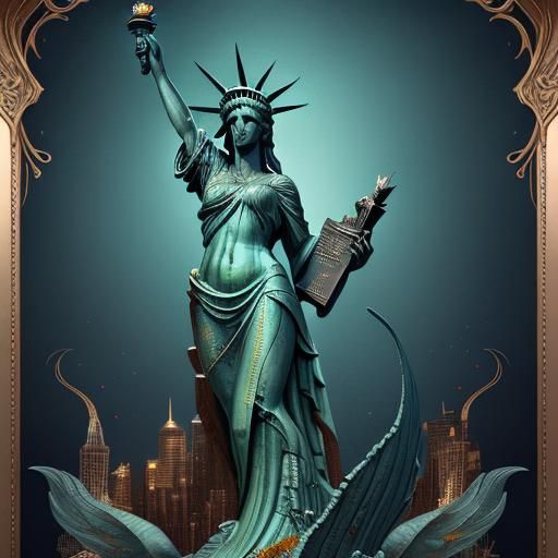 Statue of Liberty Tattoo Art: Fantasy Concept
