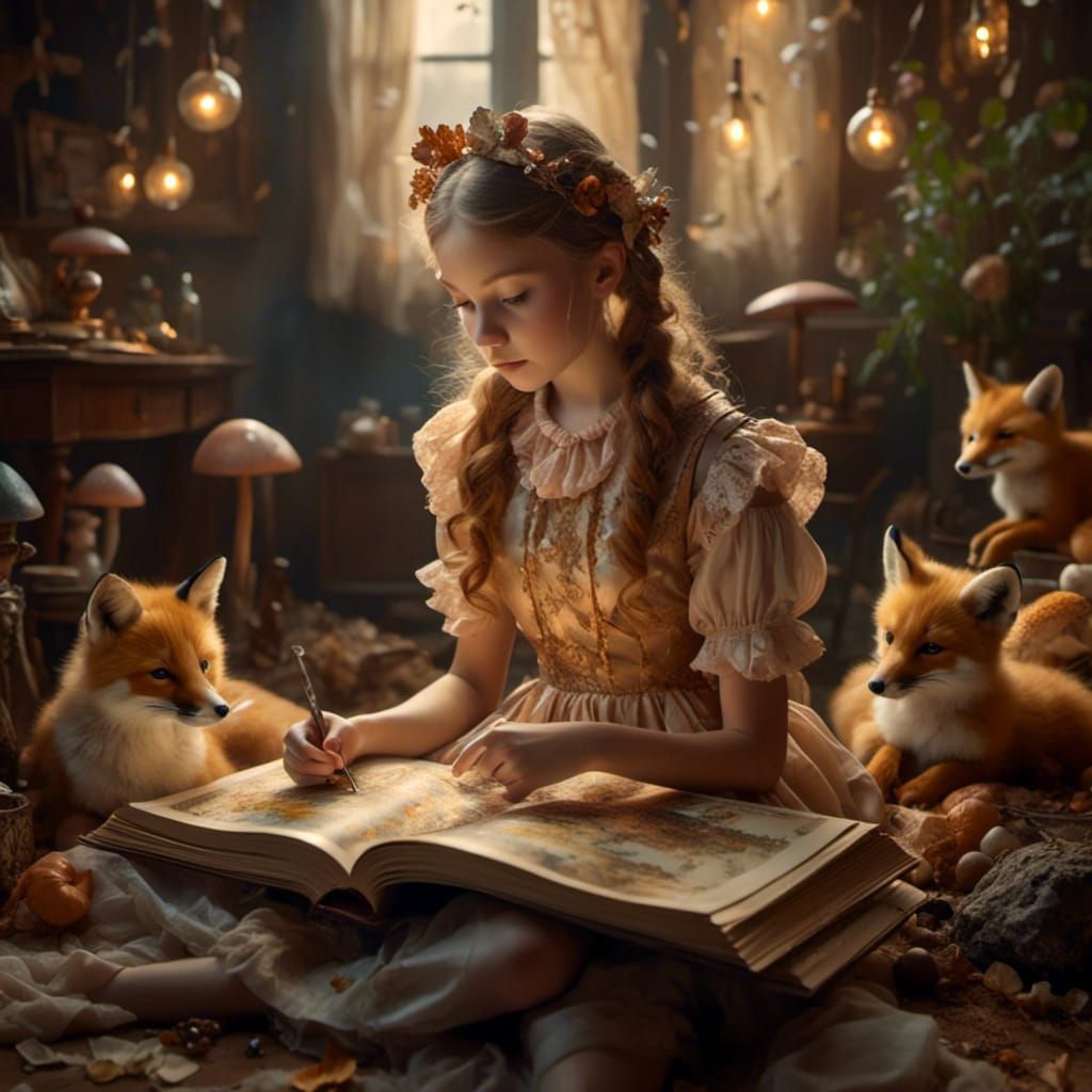 Enchanted Storybook Brought to Life: Hyperrealistic Portrait