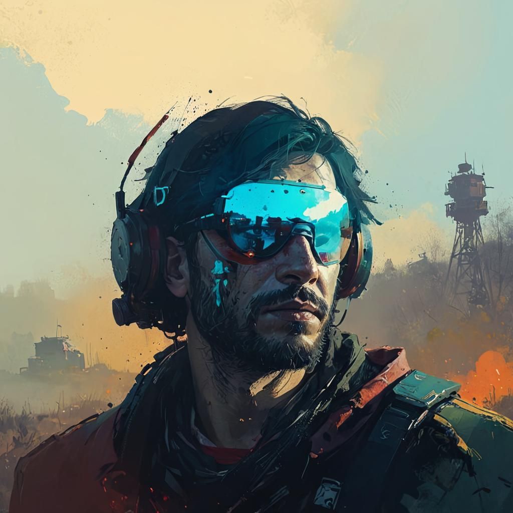 Dramatic Portrait in Contemporary Digital Style