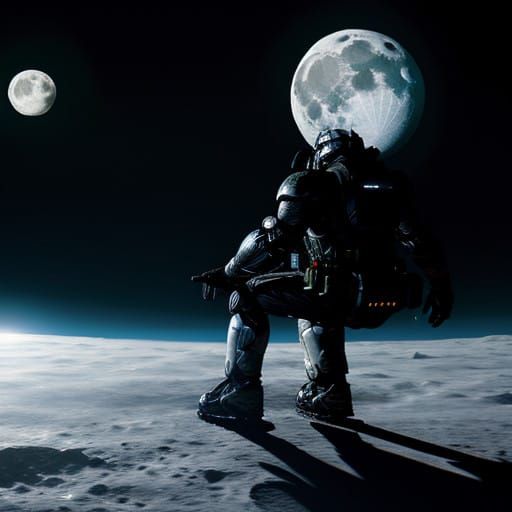 Lunar Landscape in Hyper Realistic Style