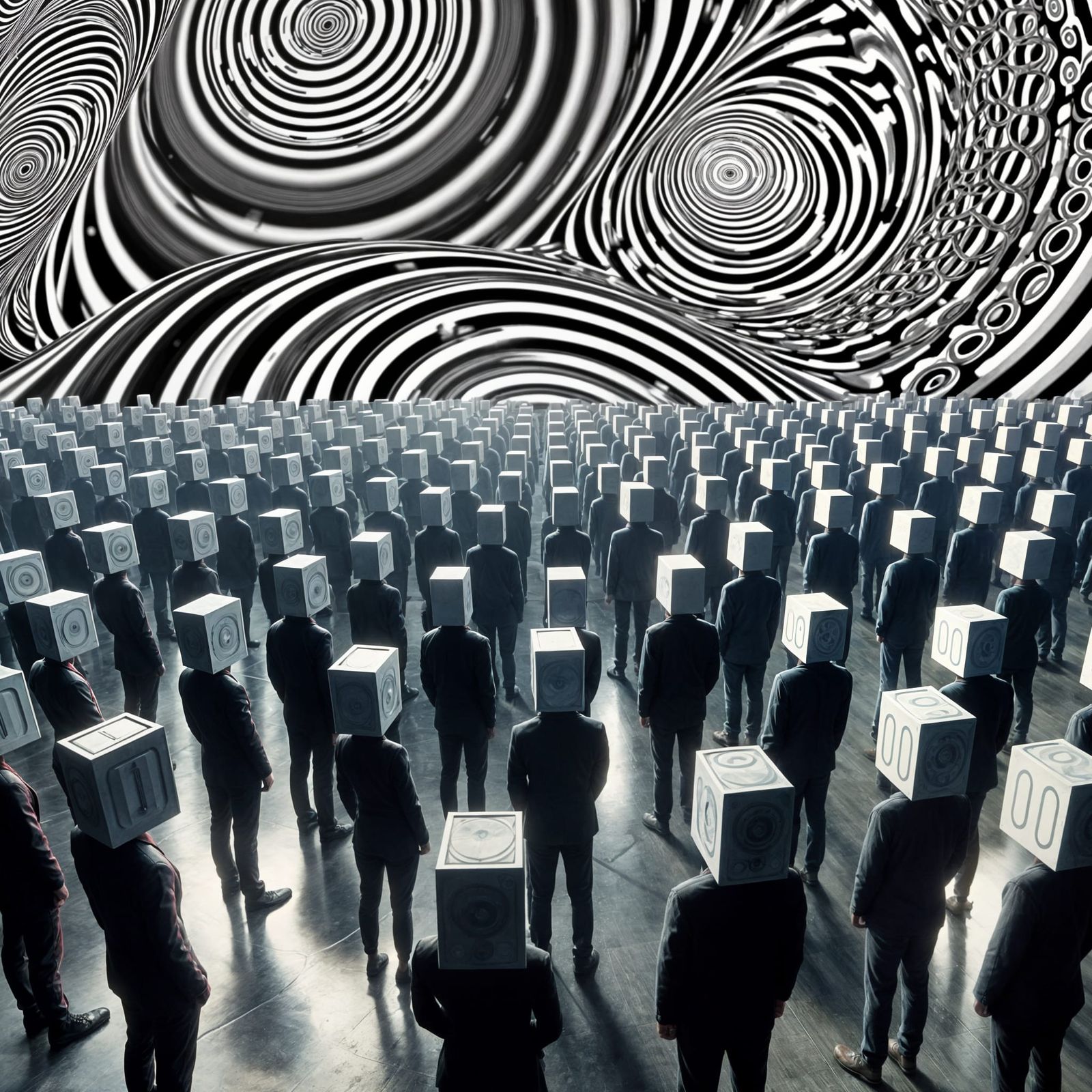 Hypnotic Trippy Circles Background Art